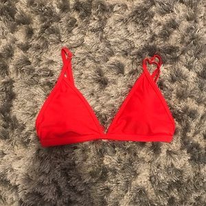 Red triangle bikini top!
